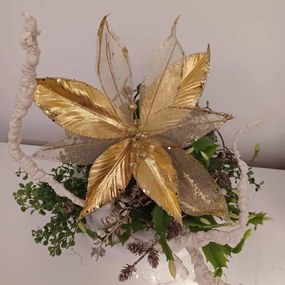 DECOLED Kvetina, 31 x 20 cm, zlatá