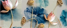 Obraz s kvetmi (120x50 cm)