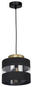 Luster na lanku HAVARD 1xE27/60W/230V čierna/mosadz