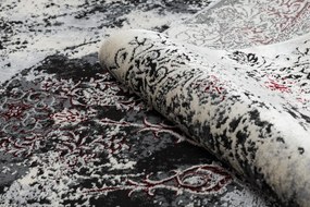 Moderný koberec VINCI 1407 Rozeta vintage - Štrukturálny farba slonoviny / červená Veľkosť: 180x270 cm