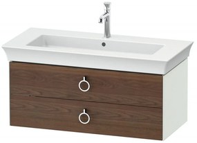 DURAVIT White Tulip závesná skrinka pod umývadlo, 2 zásuvky, 984 x 458 x 410 mm, americký orech masív/biela matná, WT435207736