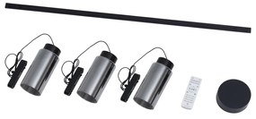 Moderný koľajnicový systém s 3 čiernymi závesnými svetlami 1-fázový - Magnetic Vance