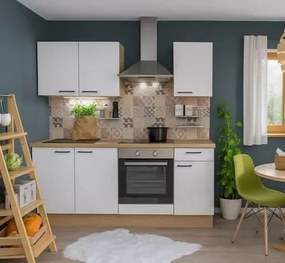 Kuchynská linka Naturel 195x60x91 cm mat alpská biela