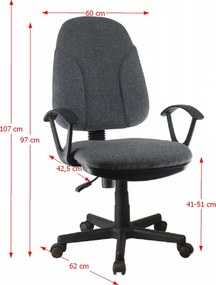 Kancelárska stolička Devri - sivá