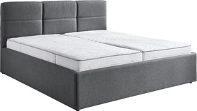 Posteľ Domango 180x200 cm, stredne šedá látka