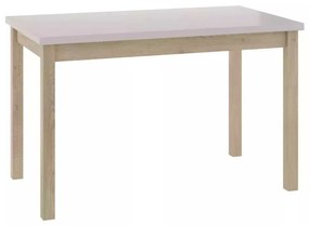 Jedálenský stôl Adam 120 x 68 cm, krémová / dub cremona