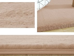 Béžový koberec s efektom králičej kožušiny – Rabbit Rozmer: 60x120 cm