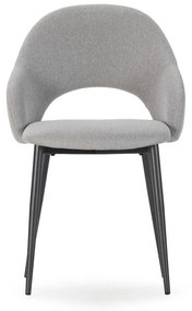 Svetlosivé čalúnené jedálenské stoličky v súprave 2 ks Lia – Marckeric