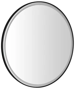 Sapho Sapho, KADRIS guľaté zrkadlo s LED osvetlením, ø 100cm, čierna mat, KD100