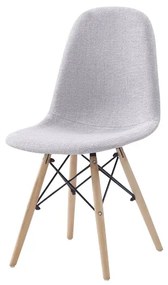 Jedálenská stolička Darela - svetlosivá / buk