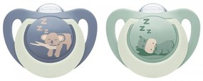 Cumlík NUK First Choice Night 0-6m 2 ks Hippo/Koala, vel. 0-6 m