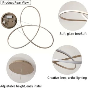Brilagi - LED stmievateľný závesný luster INFINITY LED/80W/230V 80x80 cm béžový + diaľkové ovládanie