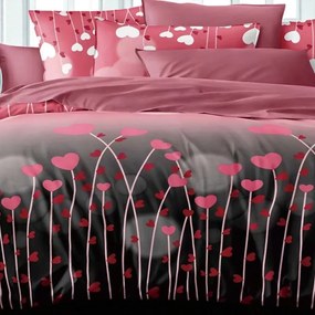 Obliečky LIVERA HEARTS PINK 7-dielna sada 140x200 cm