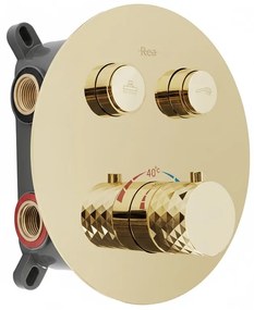 Rea Lungo Diamond, podomietková sprchová súprava + BOX, zlatá lesklá, REA-P6965