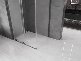 Mexen Velar L, sprchový kút s posuvnými dverami 120 x 85 cm, 8mm sklo námraza, grafit brúsený, 871-120-085-33-66