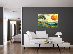 Obraz - Ilustrácia krajiny (90x60 cm)