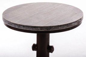 Kovový barový stôl Lumo v industriálnom štýle - v79-100 x Ø50 cm - Bronzová