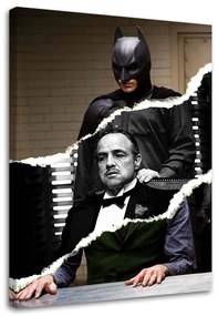 Gario Obraz na plátne Koláž Batman a Krstný otec - Norrobey Rozmery: 40 x 60 cm
