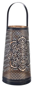 InDecor Kovový svietnik Mandala čierna, 17 x 17 x 30 cm, L