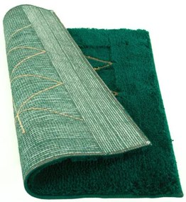 Kúpelňový koberček Jarpol Agadir Lurex 13 zelený / zlatý