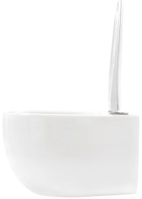 Rea Lars, závesná WC misa Rimless 50x37x29 cm vrátane sedadla s pomalým zatváraním, biela, REA-C9500