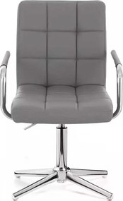 LuxuryForm DESIGN Stolička VERONA na striebornom kríži - šedá