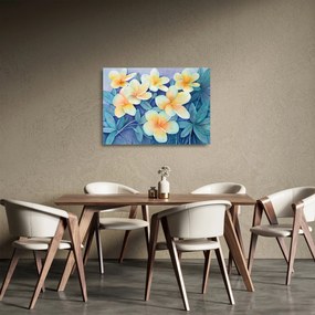 Sklenený obraz - Tropické kríky (70x50 cm)