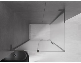 Mexen Velar L, sprchový kút s posuvnými dverami 90 x 120 cm, 8mm sklo námraza, brúsený grafit, 871-090-120-33-95