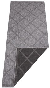 NORTHRUGS - Hanse Home koberce Kusový koberec Twin Supreme 103757 Black / Anthracite – na von aj na doma - 120x170 cm