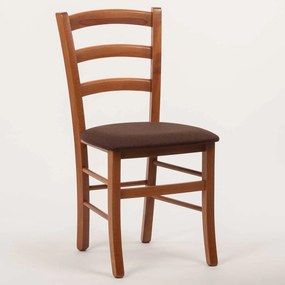 Stima stolička PAYSANE s čalúneným sedákom Vyberte odtieň ->: Rustikál, Vyberte látku ->: LUX Hnedá 12