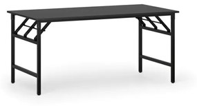 Konferenčný stôl FAST READY s čiernou podnožou, 1600 x 800 x 750 mm, grafit