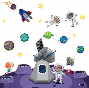 Samolepka na stenu pre malého astronauta 100 x 200 cm