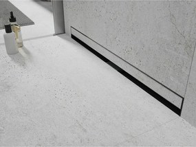 Mexen Flat Wall, sprchový žľab na stenu 2v1, 80 cm, brúsený grafit, 1E30080