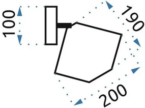 Toolight - Nástenná lampa 1xE27 392180, ružové zlato-čierna, OSW-08559