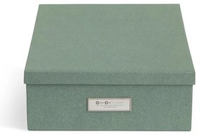 Zelené kartónové organizéry v súprave 5 ks na dokumenty Holger Canvas Paper Laminate – Bigso