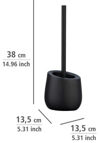 Matne čierna keramická WC kefa Badi – Wenko