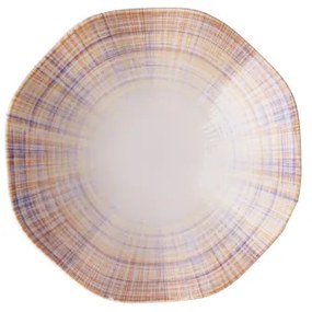 24-dielna jedálenská súprava, oranžová/modrá, porcelán