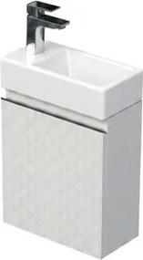 Kúpeľňová skrinka s umývadlom SAT Cube Way 40x47,5x20 cm biela matná CUBE3D40DLB