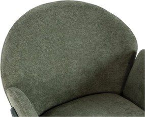 Zelené čalúnené jedálenské kreslá v súprave 2 ks Aslin – MOME