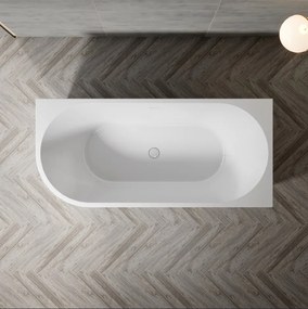 Erga Zara, rohová voľne stojaca vaňa 160x75 cm + odtoková zátka, pravá, biela lesklá, ERG-ZARA-160075R-WH-WH