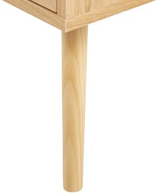 Ratanový nočný stolík s dvoma zásuvkami zo svetlého dreva PEROTE Beliani