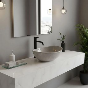 Rea Sofia Mini, umývadlo na dosku 350x260x125 mm, imitácia kameňa - kashmir, REA-U9238