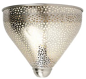 Orientálna nástenná lampa oceľ - Sinbad