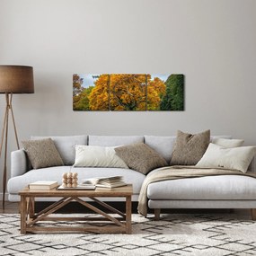 Obraz stromu (s hodinami) (90x30 cm)