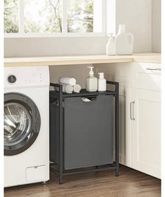 Kôš na bielizeň REX čierna/sivá