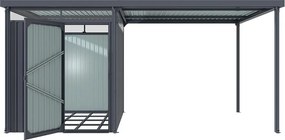 Záhradný domček so svetlíkmi Avenberg MAGNUS + prístavba 2.5 x 4.9 m - Premium