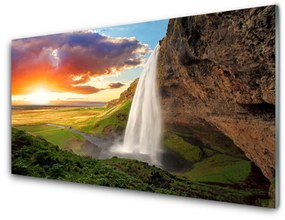 Nástenný panel  Hora vodopád príroda 125x50 cm