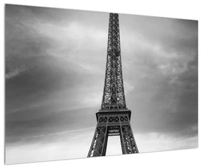 Obraz Eiffelovej veže a žltého auta (90x60 cm)
