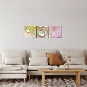 Obraz - Kvapôčky (s hodinami) (90x30 cm)