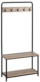 Čierna prírodná predsieňová zostava v dekore duba – Casa Selección